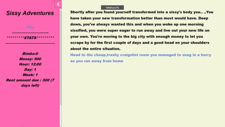 Sissy Adventures Adult Game Screenshot (1)