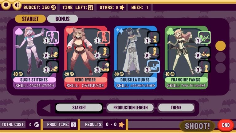 Spooky Starlets Adult Game Screenshot (1)