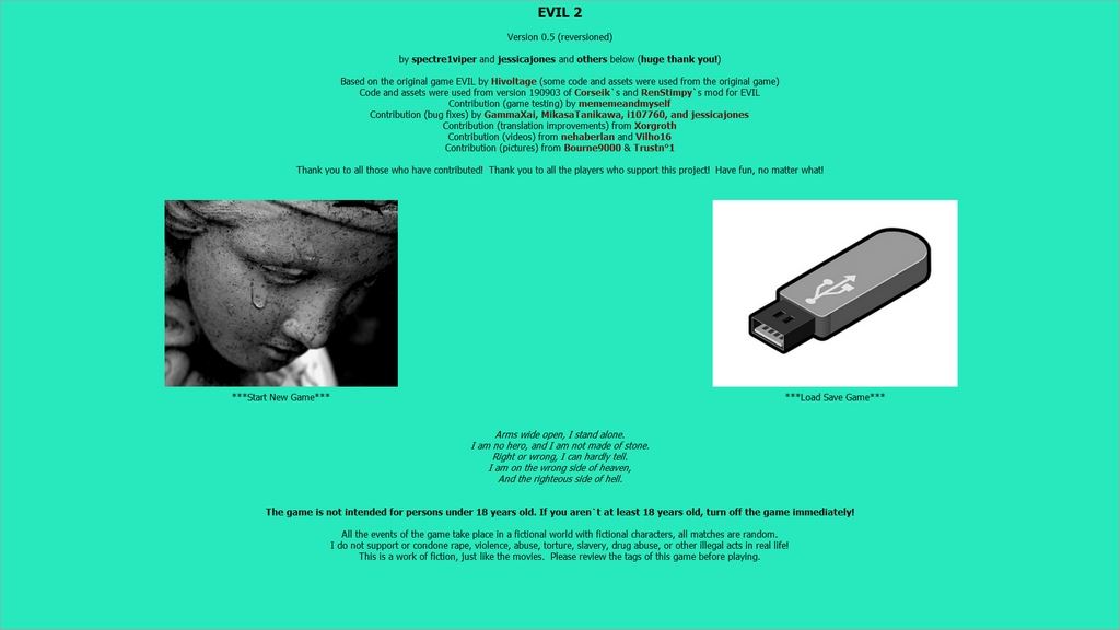 EVIL 2 - v0.76 Adult game cover