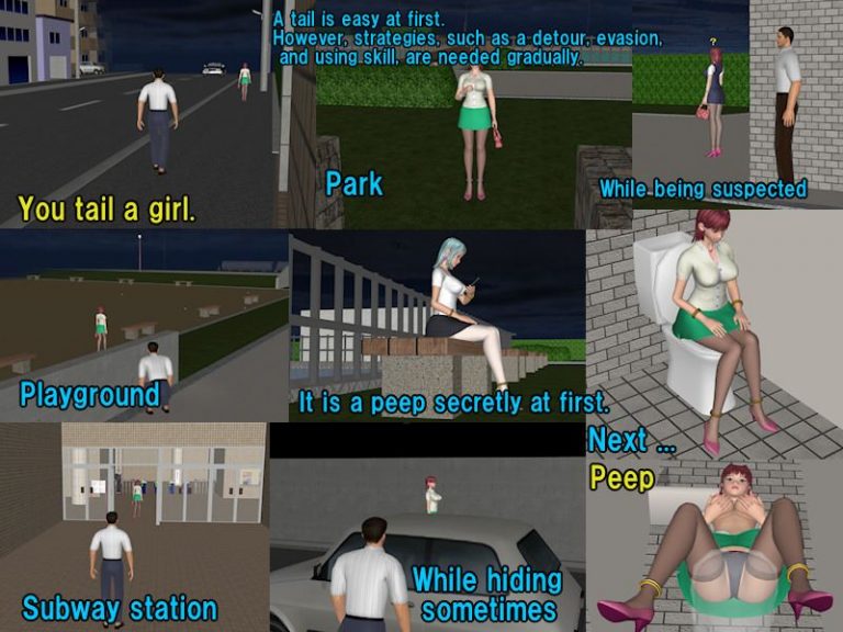 Night Town The girl who walks the way of night alone Adult Game Screenshot (1)