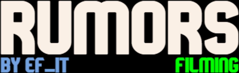 Rumors: Filming cover