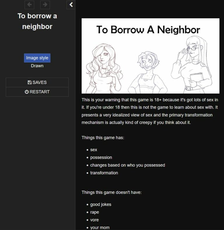 To Borrow a Neighbor Adult Game Screenshot (1)