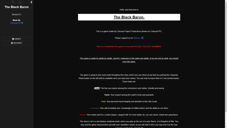The Black Baron Adult Game Screenshot (1)