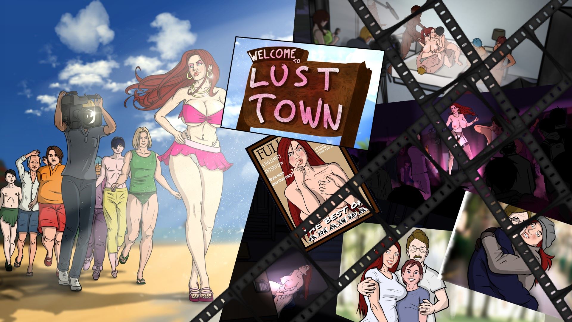 Lust Town, Amanda’s road to porn - v1.10 Adult game cover