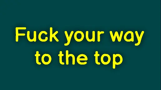 Fuck your way to the top cover