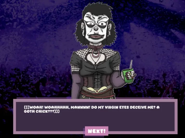 Approach the weird Goth Girl at the Party! Adult Game Screenshot (1)