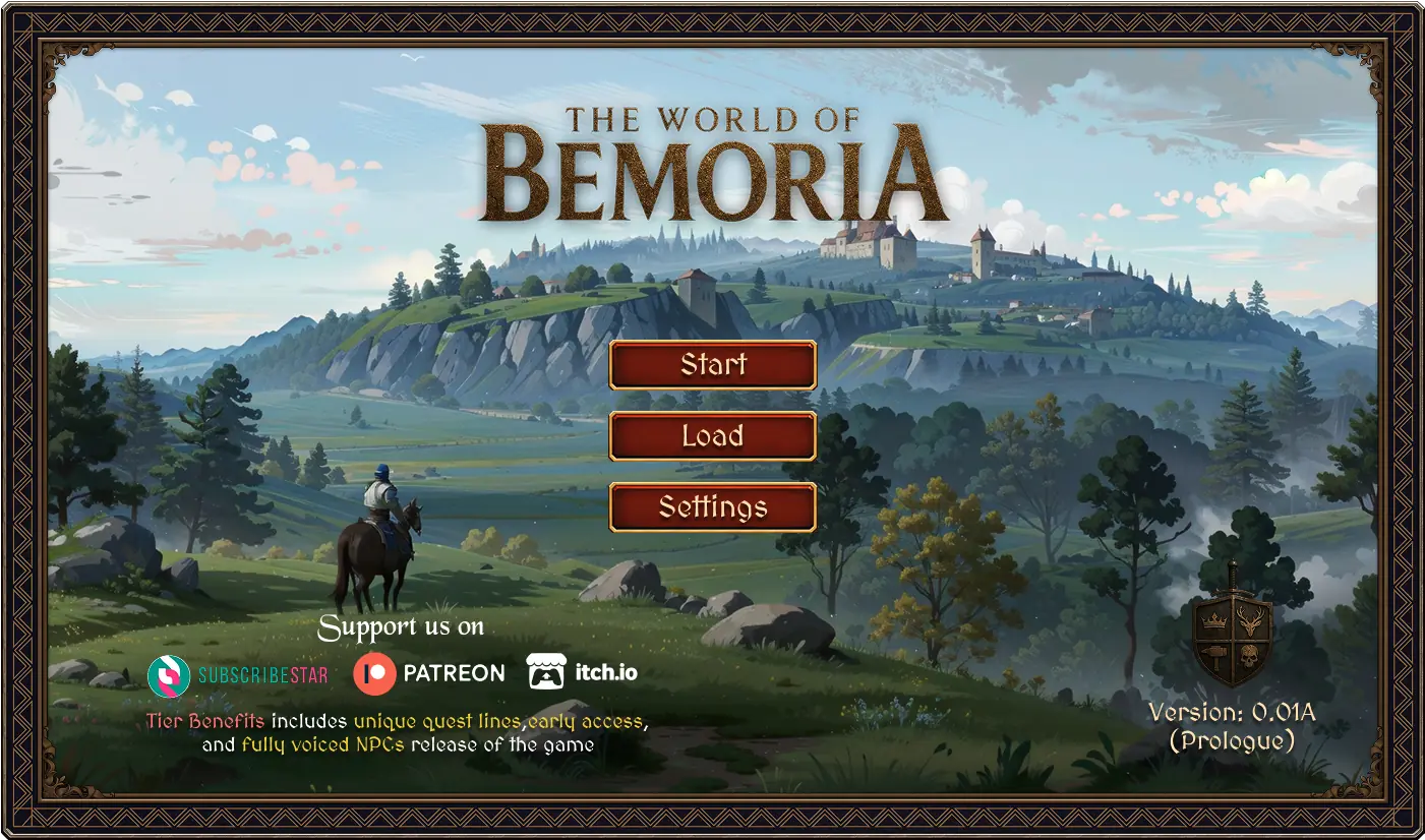 The World of Bemoria - vPrologue Build v0.01a Adult game cover