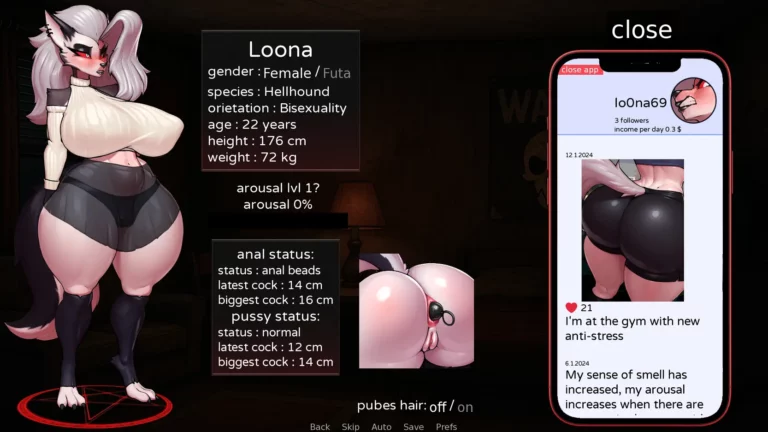 Loona in heat Adult Game Screenshot (1)