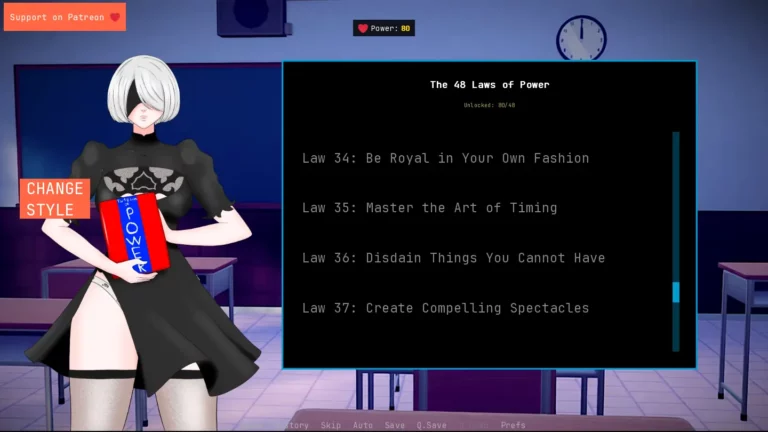 Gooners academy 48 Laws of Power Adult Game Screenshots (1)